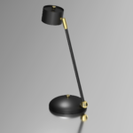 Lampa de birou Arena, negru/gold, 1XGX53 Milagro MLP7764