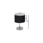 Lampa de masa Casino, negru, 1xE27 Milagro ML6381