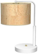 Lampa de masa Cork, alb/lemn natural, 1XE27 Milagro MLP7524