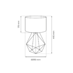 Lampa de noapte Basket, alb 1XE27 Milagro MLP7193
