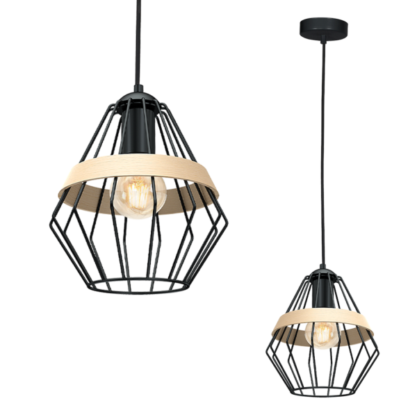 Lampa suspendata Cliff, negru, 1XE27 Milagro MLP5524