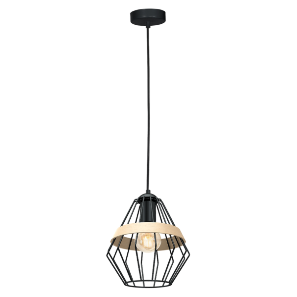 Lampa suspendata Cliff, negru, 1XE27 Milagro MLP5524