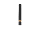 Lampa suspendata Joker, negru/lemn, 1XGU10 Milagro MLP6305
