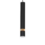 Lampa suspendata Joker, negru/lemn, 1XGU10 Milagro MLP6305
