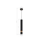 Lampa suspendata Joker, negru/lemn, 1XGU10 Milagro MLP6305