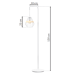 Lampadar Cliff, alb, 1XE27 Milagro MLP5522