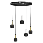 Lustra Arena, negru/gold, 5XGX53 Milagro MLP7763