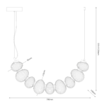 Lustra Bolla – LED 36W 3000K 3536Lm IP20 Sticla fumurie