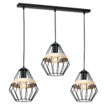 Lustra Cliff, negru, 3XE27 Milagro MLP5525
