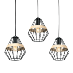 Lustra Cliff, negru, 3XE27 Milagro MLP5525