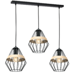 Lustra Cliff, negru, 3XE27 Milagro MLP5525
