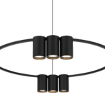Lustra Genesis (rotund), negru, 10XGU10 Milagro ML0373