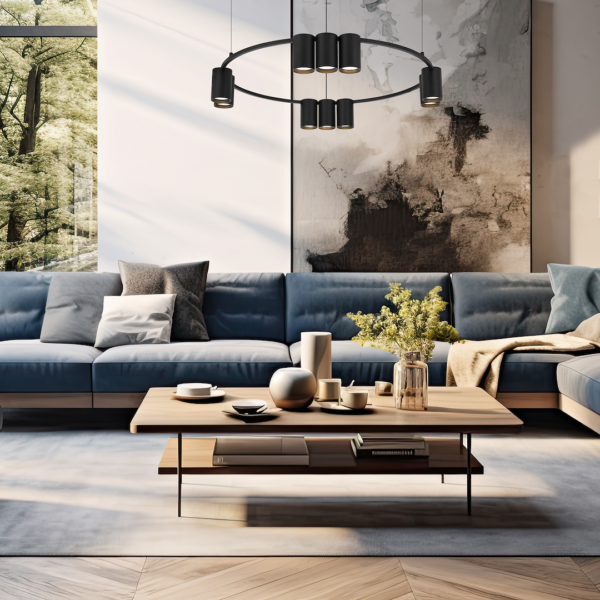 Lustra neagra cu spoturi Genesis – GU10 10X8W IP20 D600