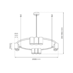 Lustra cu spoturi aurii Genesis – GU10 10X8W IP20 D600