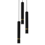 Lustra Joker, negru/auriu, 3XGU10 Milagro MLP8918