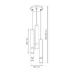 Lustra Joker, negru/auriu, 3XGU10 Milagro MLP8918