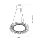 Lustra Nest, 43W LED, Ø61 cm Milagro ML0524