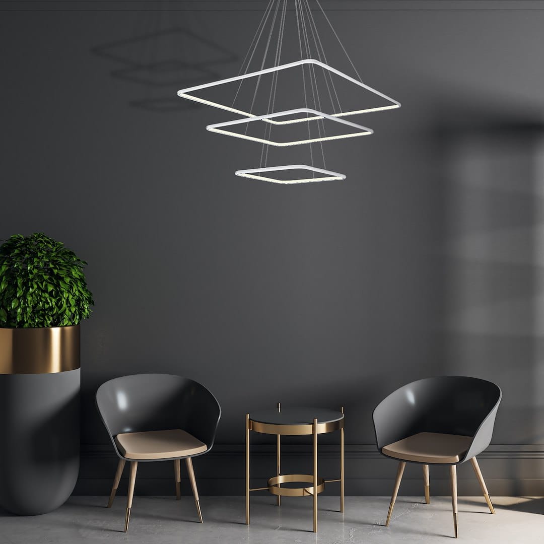 Lustra alba suspendata Nix – LED 117W 3000K 8190Lm IP20