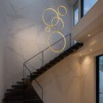Lustra aurie suspendata Saturno – LED 100W 4000K 4000Lm IP20