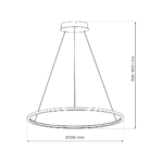 Lustra Saturno, negru, 65W LED Milagro ML8864
