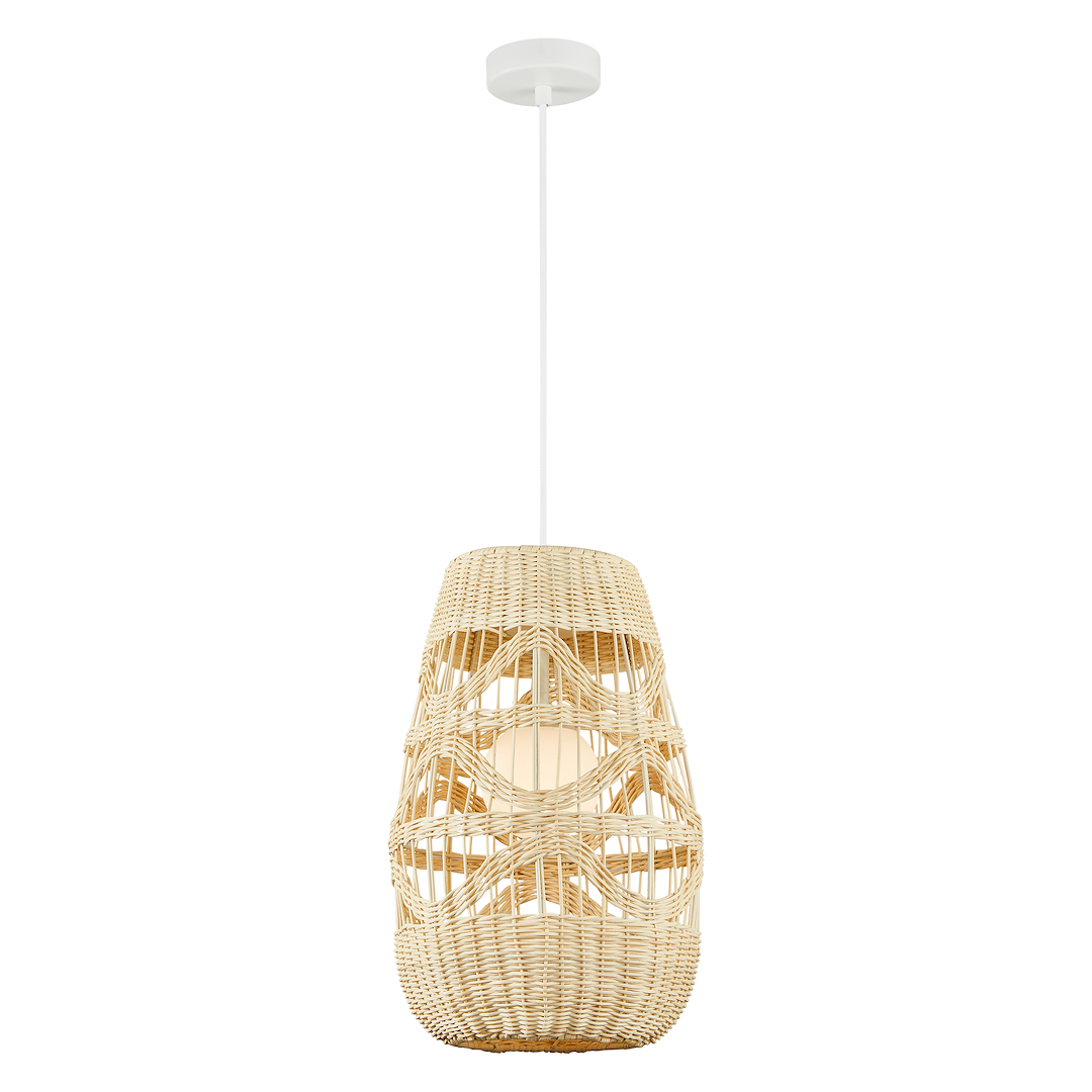 Pendul alb cu ratan Arona – G9 1X9W IP20 D250mm Pendul alb cu ratan Arona – G9 1X9W IP20 D250mm