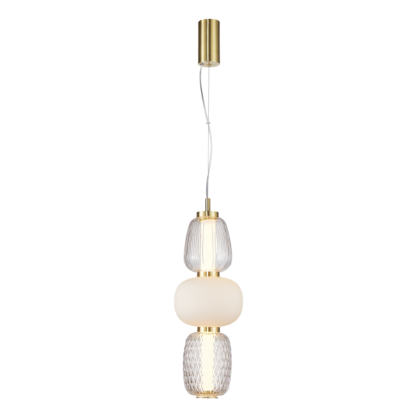 Pendul LED Caro – 28W 3000K 3478Lm IP20 D170 Auriu