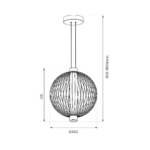 Pendul Kyoto, 32W LED, Ø43 cm Milagro ML0526