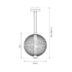 Pendul Kyoto, 39W LED, Ø54 cm Milagro ML0527