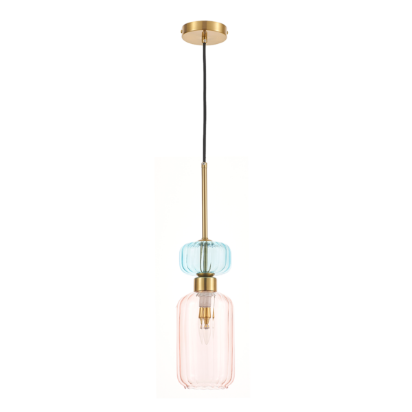 Pendul cu glob din sticla roz Molly – E14 1X40W IP20 D120mm