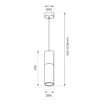 Pendul Ricky, negru 1XGU10 Milagro ML1088