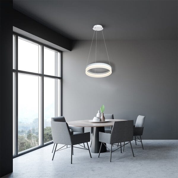 Lustra LED alba Ring – 24W 4000K 1680Lm IP20 D400