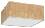 Plafoniera Cork, alb/lemn natural, 3XE27 Milagro MLP7518