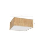 Plafoniera Cork, alb/lemn natural, 3XE27 Milagro MLP7518