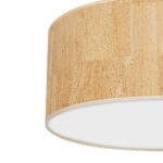 Plafoniera Cork, alb/pluta, 3XE27, Ø50cm Milagro MLP7521
