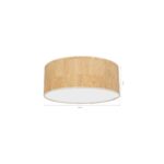 Plafoniera Cork, alb/pluta, 3XE27, Ø50cm Milagro MLP7521