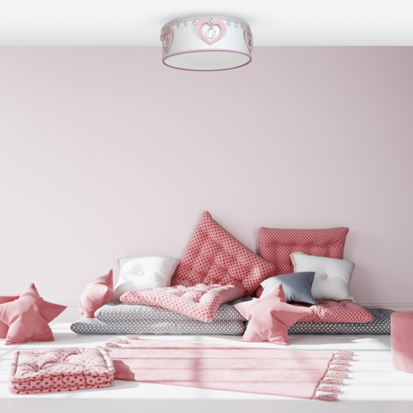 Plafoniera camera copil Heart – E27 2X60W IP20 D400