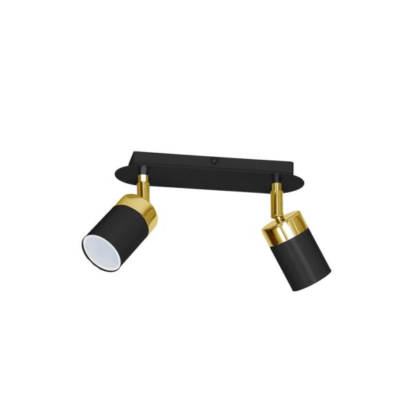 Plafoniera Joker, negru/auriu 2XGU10 Milagro MLP6124
