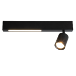 Plafoniera Magnet, 5W + 1xGU10, 3000/4000K, negru Milagro ML1130