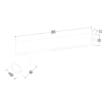 Plafoniera Magnet, 5W + 1xGU10, 3000/4000K, negru Milagro ML1130