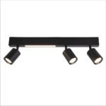 Plafoniera Magnet, negru, 5W + 3XGU10, 3000/4000K Milagro ML1134