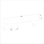 Plafoniera Magnet, negru, 5W + 3XGU10, 3000/4000K Milagro ML1134