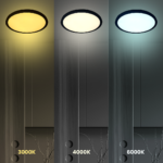 Plafoniera pentru baie Maq neagra – LED 40W 3000K, 4000K, 6500K 4300Lm IP40 D500