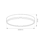 Plafoniera pentru baie Maq neagra – LED 40W 3000K, 4000K, 6500K 4300Lm IP40 D500