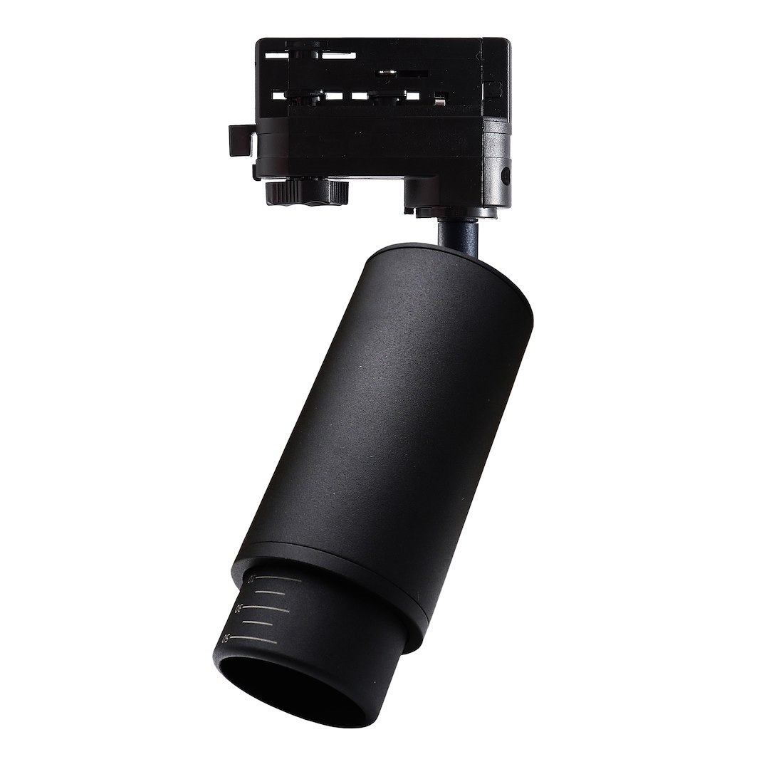 Proiector Mica Zoom, negru, 1xGU10, pentru sina, 3 circuite Milagro ML7371 Proiector Mica Zoom, negru, 1xGU10, pentru sina, 3 circuite Milagro ML7371