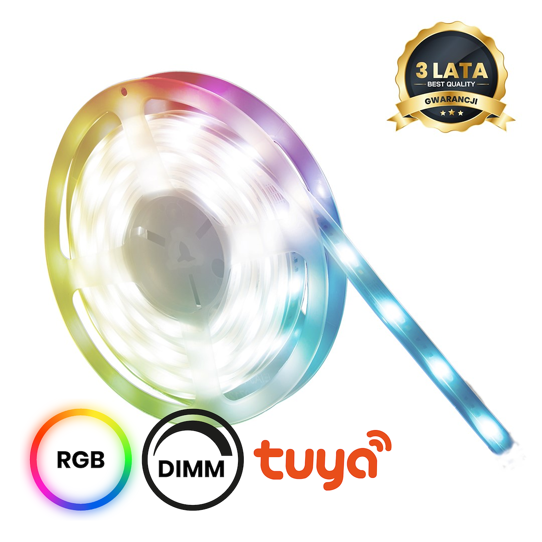 Set banda LED RGB 5 m, Wi-Fi Smart Tuya, IP65, CCT, dimabil, 12V Milagro EKSM7690
