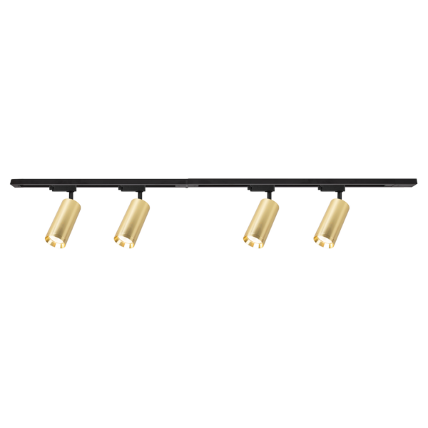 Set spoturi Mica pentru sina, 4XGU10, auriu, 1,5 m Milagro ML1152
