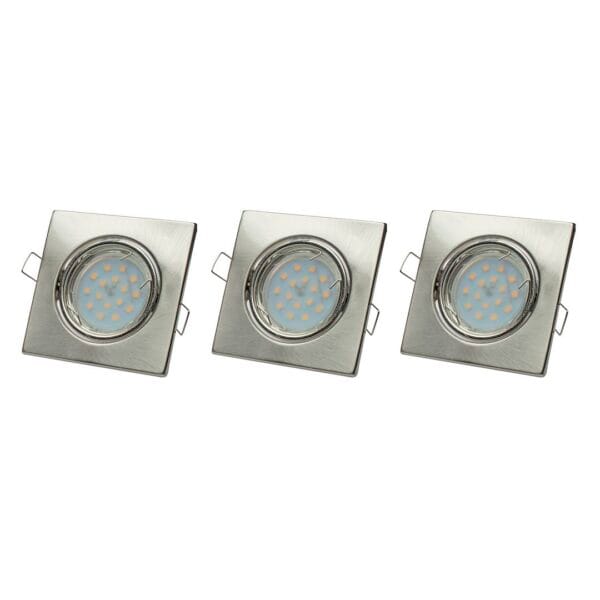 Set spoturi patrate 3X5W GU10 Milagro EKZ2697