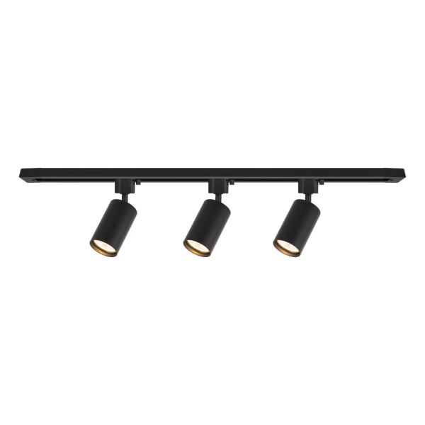 Set spoturi Tiger pentru sina, negru, 3xGU10, 1m Milagro ML2126