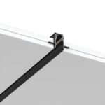 Profil șină magnetică încastrată cu lungimea de 1 metru, realizat din aluminiu de înaltă calitate, vopsit electrostatic în culoarea negru mat.