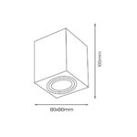 Spot Bima Ring patrat, negru, 1xGU11 Milagro ML7685